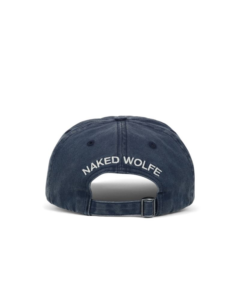 Caps ανδρικα Naked Wolfe Baseball Washed μπλε | GREECE NQAGT0754