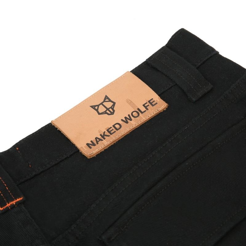 Παντελονι ανδρικα Naked Wolfe Baggy Pocket Cargo Logo μαυρα | GREECE PODTK3986